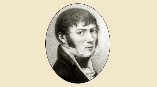 Schwarz-weiß Portrait Joseph von Fraunhofer